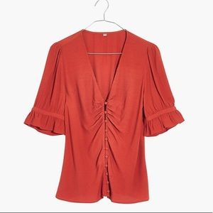 Madewell Daylight top in Rusty Torch NWT